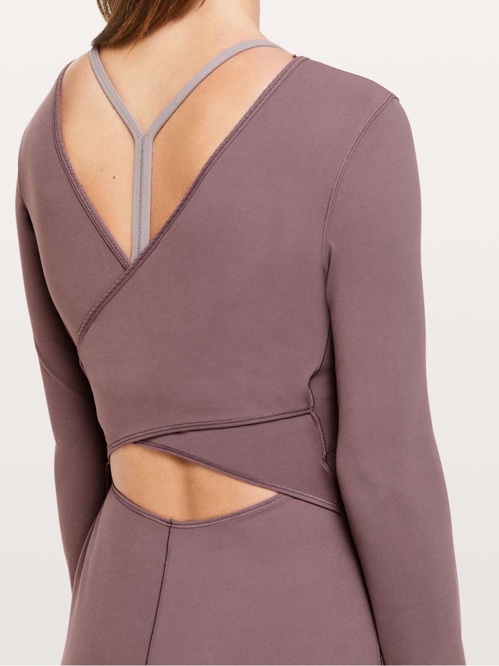 133. Lululemon Contour Dress *Nulu Antique Bark size 6 - Picture 5 of 9